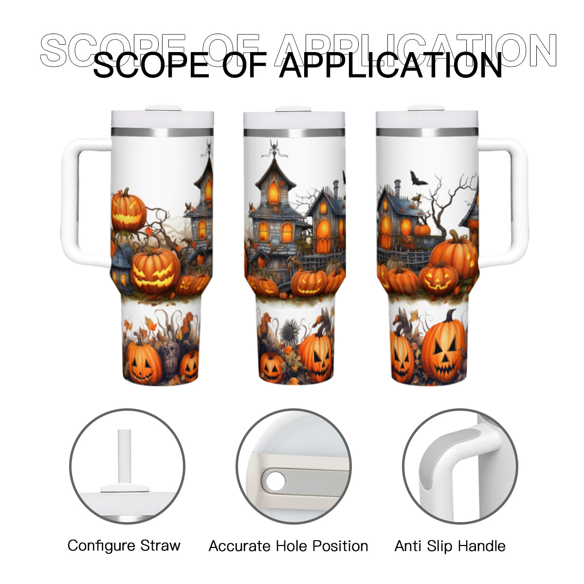Haunted House 40oz Tumbler - Kim’s Signature Beauty & Accessories    