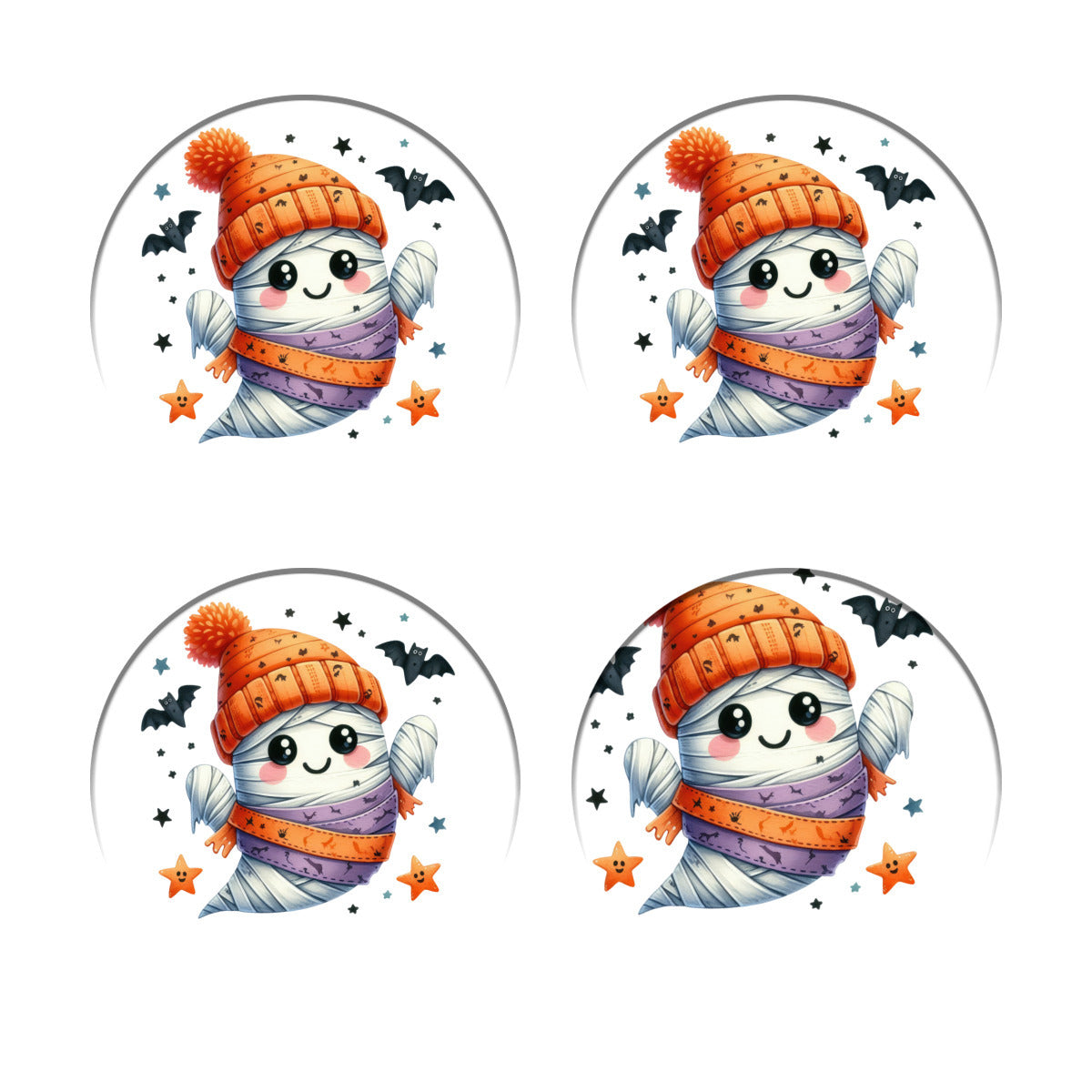 Mummy Ghost Ceramic Coasters - Kim’s Signature Beauty & Accessories    