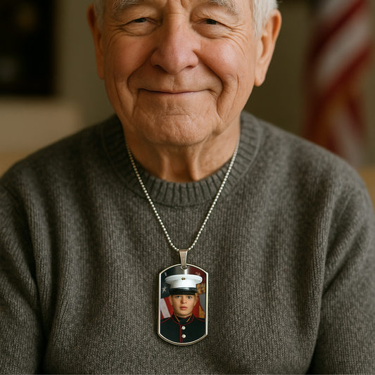 Military Upload your photo - Dog Tag Necklace - Kim’s Signature Beauty & Accessories    