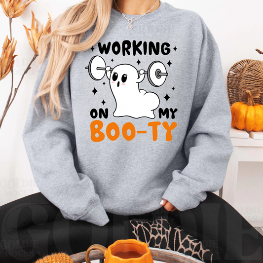 Working on My Booty Ghost Sweatshirt - Kim’s Signature Beauty & Accessories    