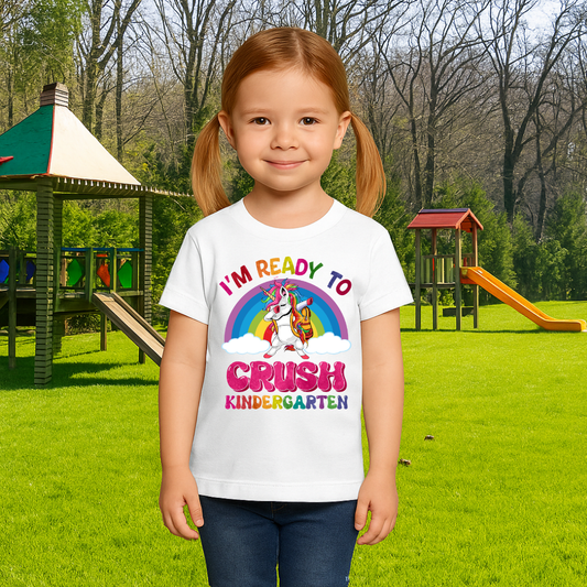 Ready to Crush Kindergarten Unicorn T-Shirt - Kim’s Signature Beauty & Accessories    (Store description)