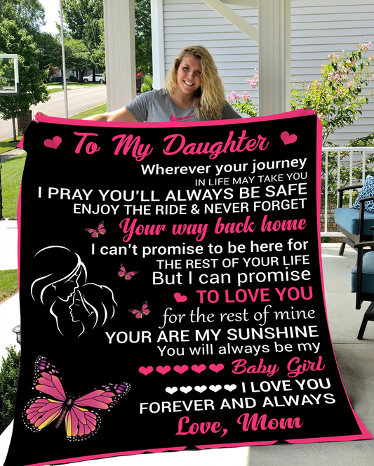 Daughter - Love Mom Blanket (50X60) - Kim’s Signature Beauty & Accessories    