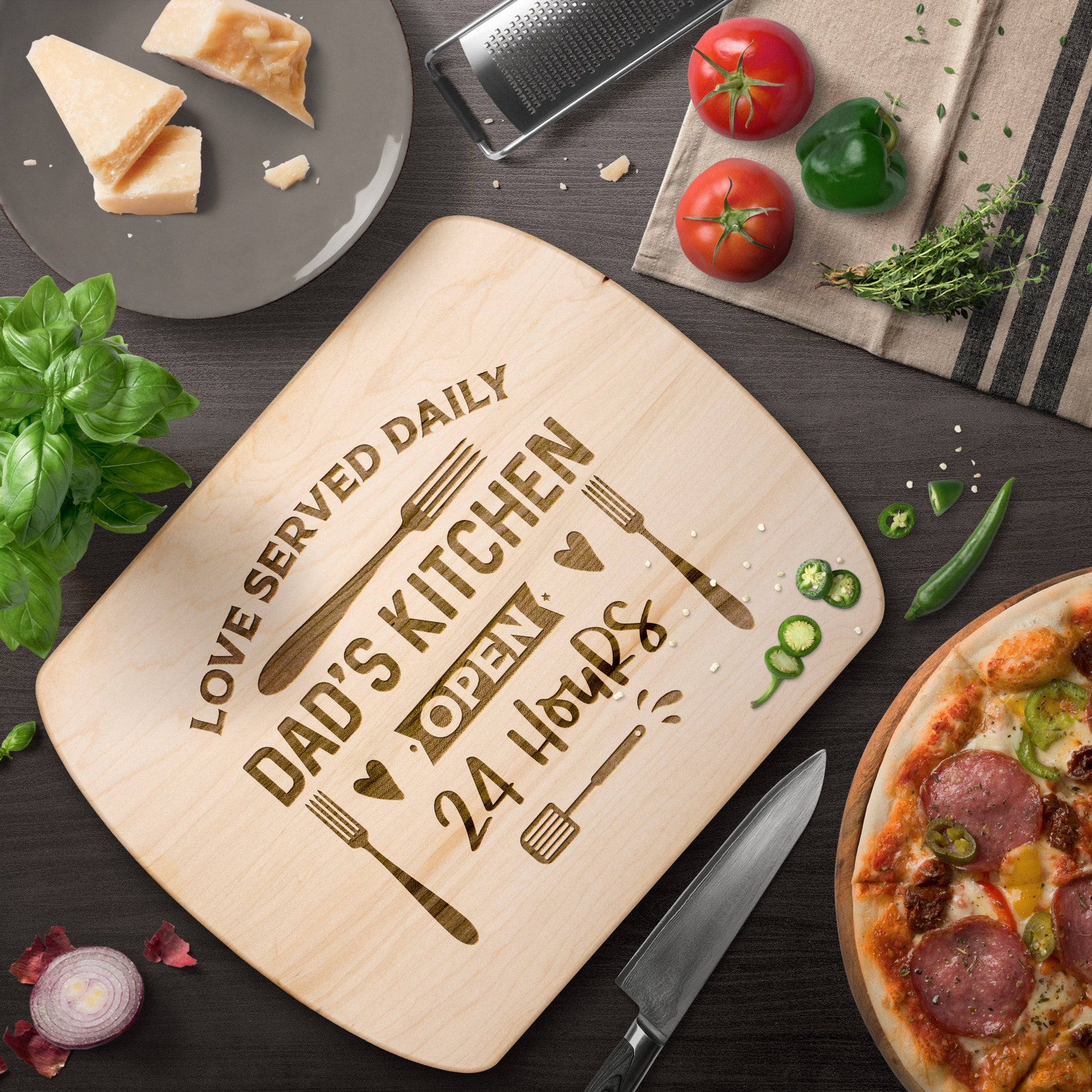 love served cutting board - Kim’s Signature Beauty & Accessories    