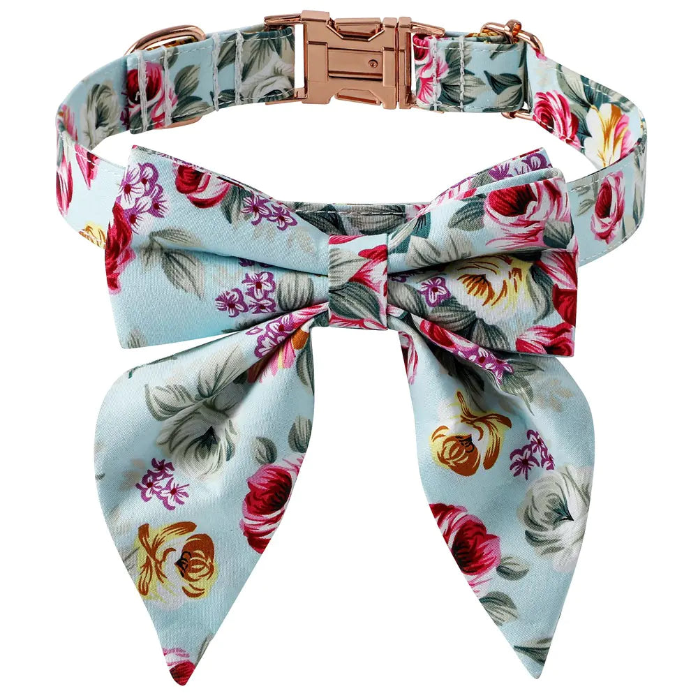 Cotton Dog Collar with Rose Gold Buckle – Soft, Stylish & Adjustable - Kim’s Signature Beauty & Accessories    (Store description)