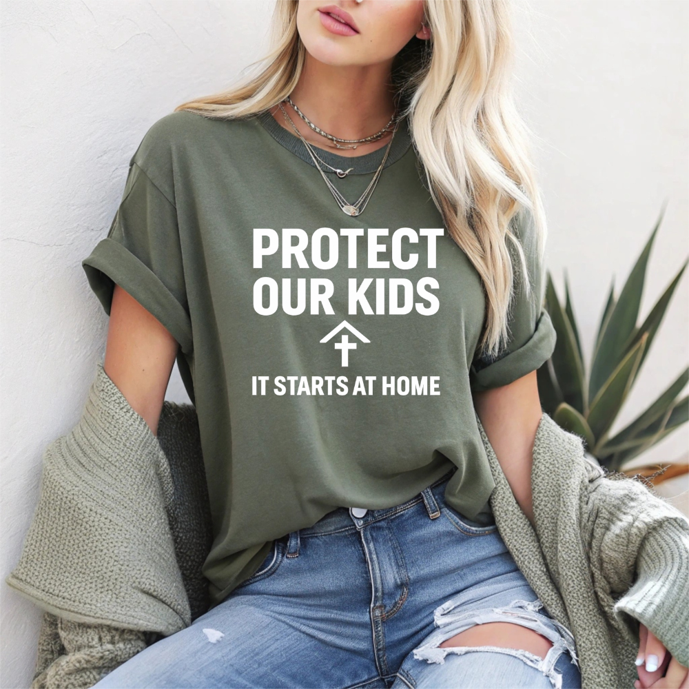 Protect Our Kids Awareness T-Shirt – It Starts at Home