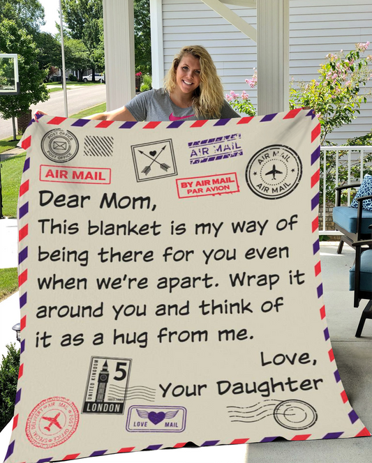 Dear Mom Postal Blanket (50X60) - Kim’s Signature Beauty & Accessories    