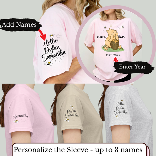 Mama Pooh Bear Tee - Personalized - Kim’s Signature Beauty & Accessories    (Store description)