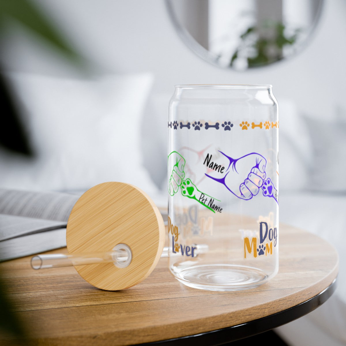 Fist Bump Dog Paw Custom Sipper Glass - Kim’s Signature Beauty & Accessories    (Store description)