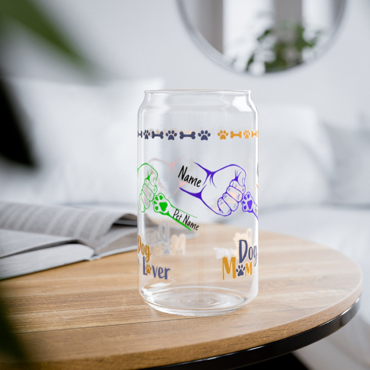 Fist Bump Dog Paw Custom Sipper Glass - Kim’s Signature Beauty & Accessories    (Store description)