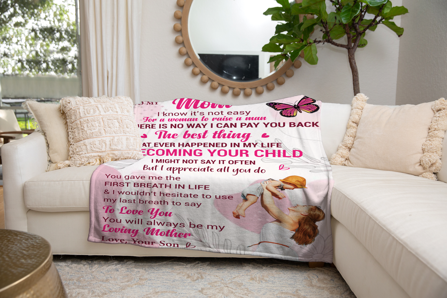 To Mom-Love Son blanket - Kim’s Signature Beauty & Accessories    