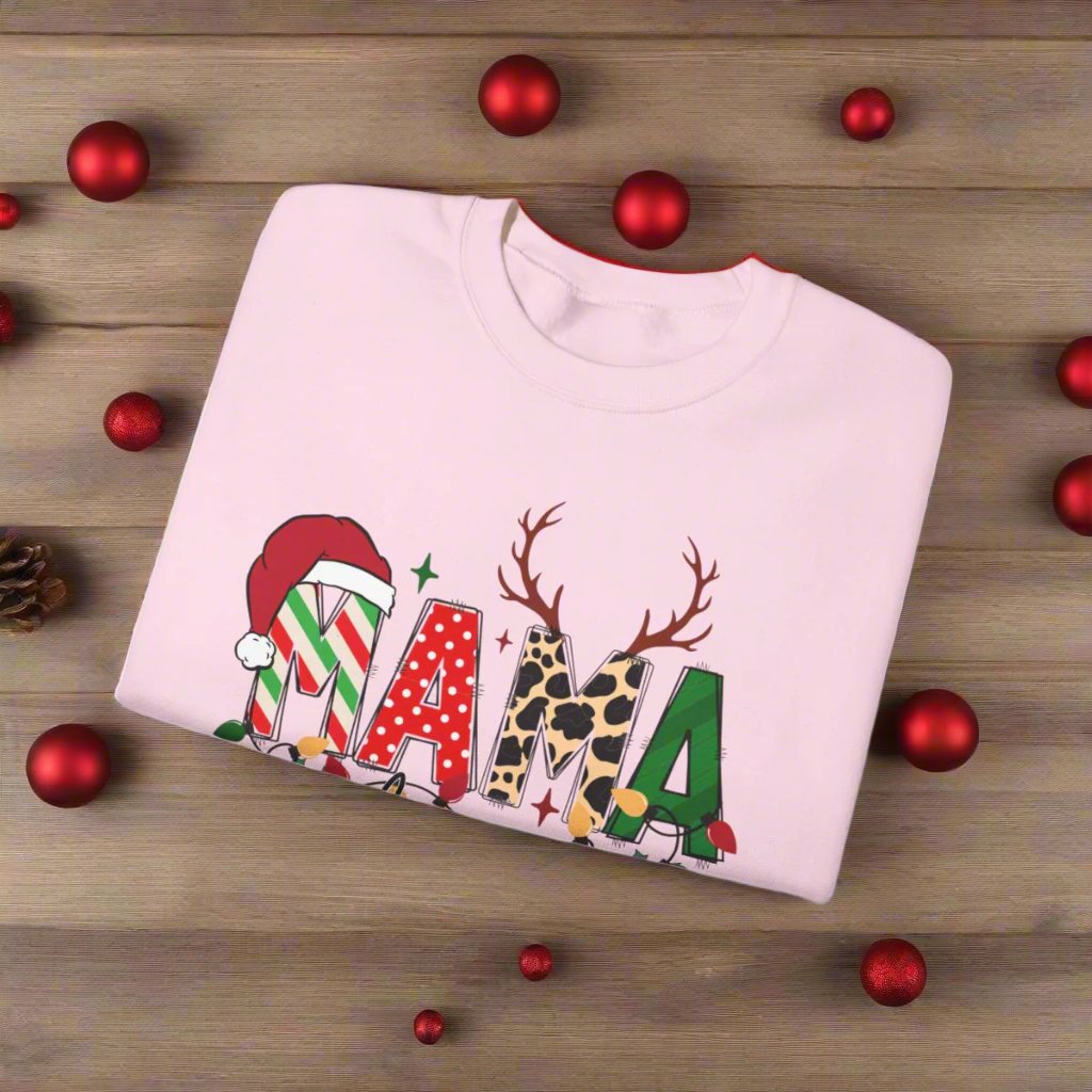 Mama Claus (Personalize Kids Names) Sweatshirt - Kim’s Signature Beauty & Accessories    