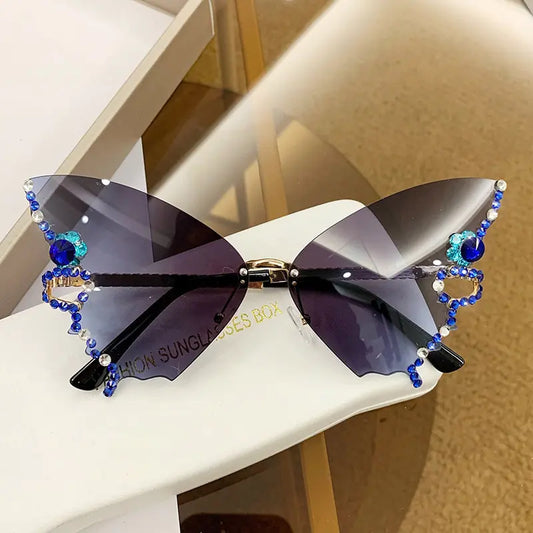 Luxury Diamond Butterfly Sunglasses - Kim’s Signature Beauty & Accessories    