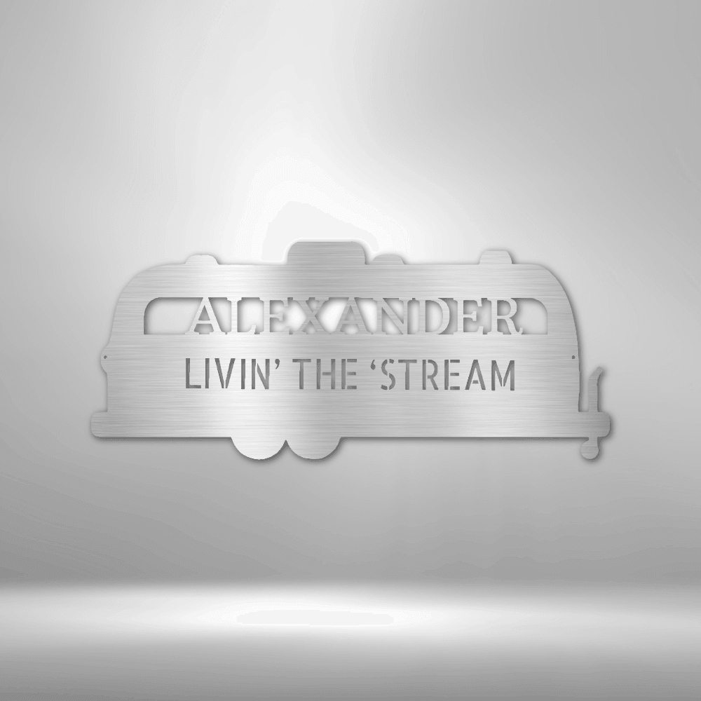 Airstream Monogram - Steel Sign - Kim’s Signature Beauty & Accessories    
