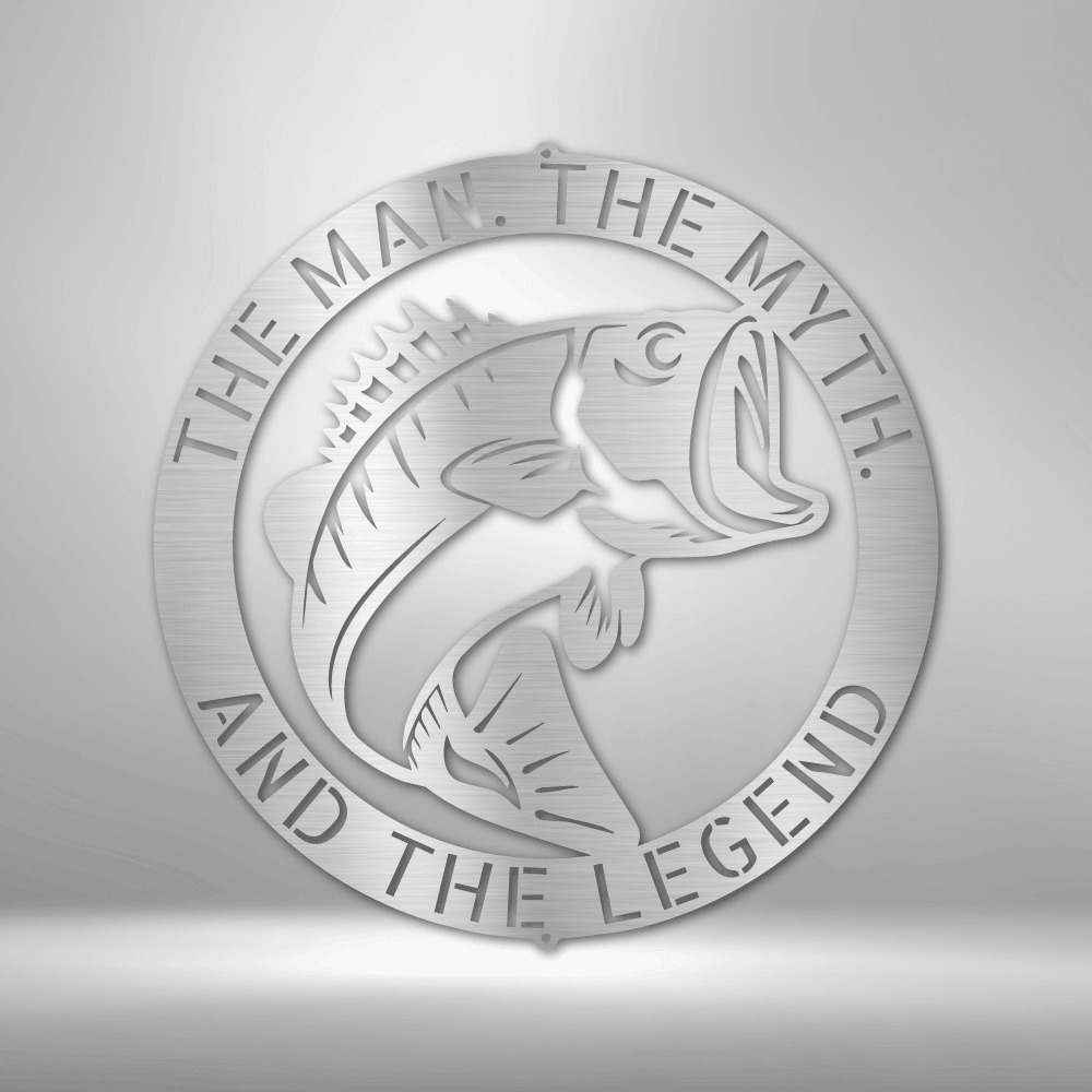 Bass Monogram - Steel Sign - Kim’s Signature Beauty & Accessories    