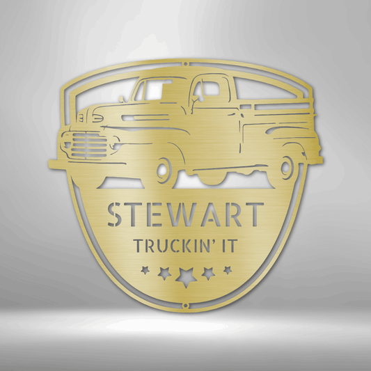 Classic Ford 150 Monogram - Steel Sign - Kim’s Signature Beauty & Accessories    