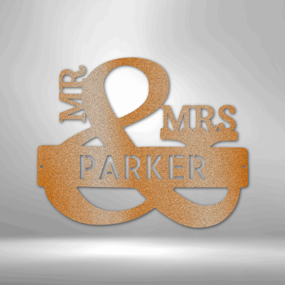 Couples Monogram - Steel Sign - Kim’s Signature Beauty & Accessories    