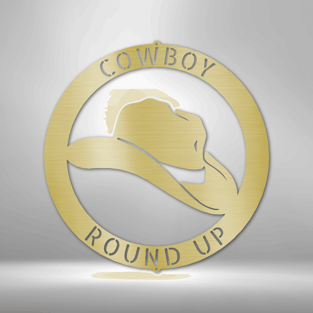 Cowboy Monogram - Steel Sign - Kim’s Signature Beauty & Accessories    