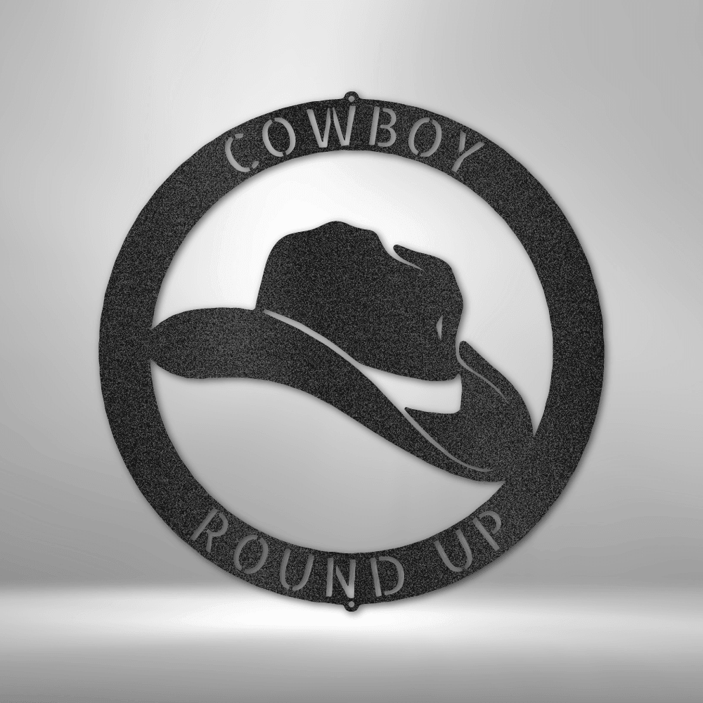 Cowboy Monogram - Steel Sign - Kim’s Signature Beauty & Accessories    