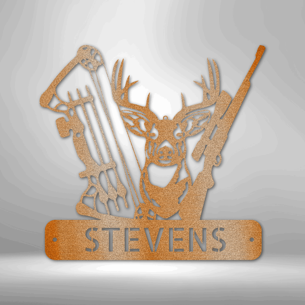 Deer Hunter Monogram - Steel Sign - Kim’s Signature Beauty & Accessories    