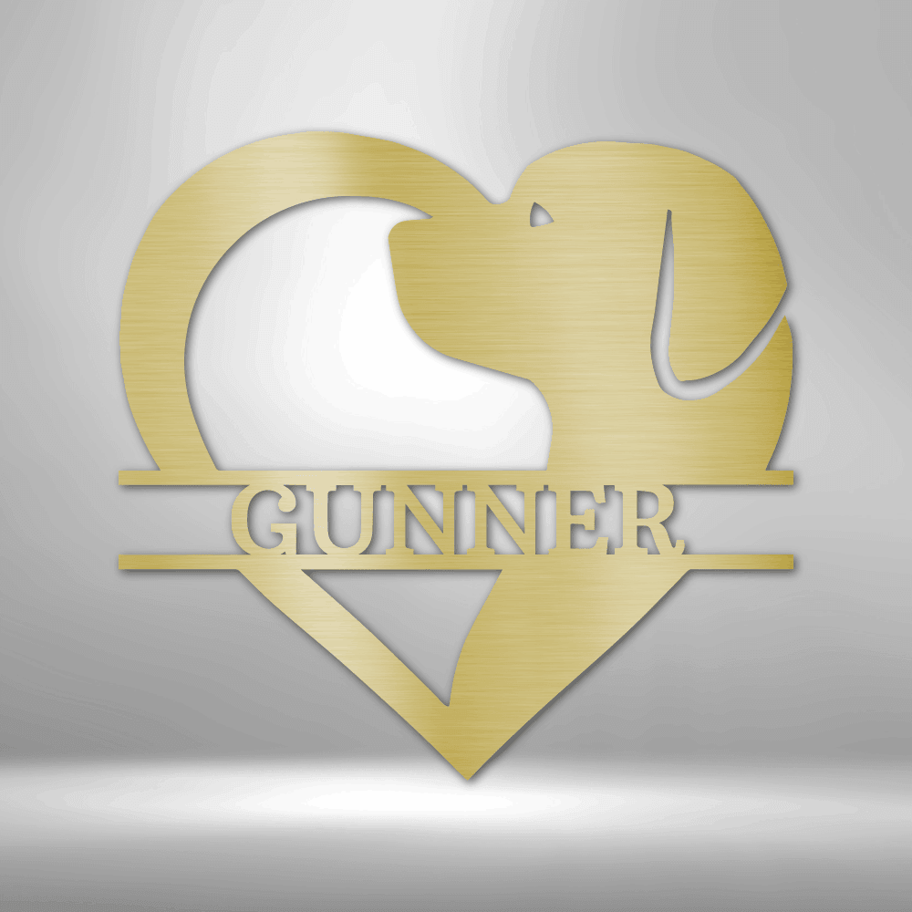 Dog Love Monogram - Steel Sign - Kim’s Signature Beauty & Accessories    