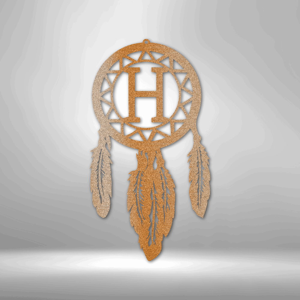 Dream Catcher Monogram - Steel Sign - Kim’s Signature Beauty & Accessories    