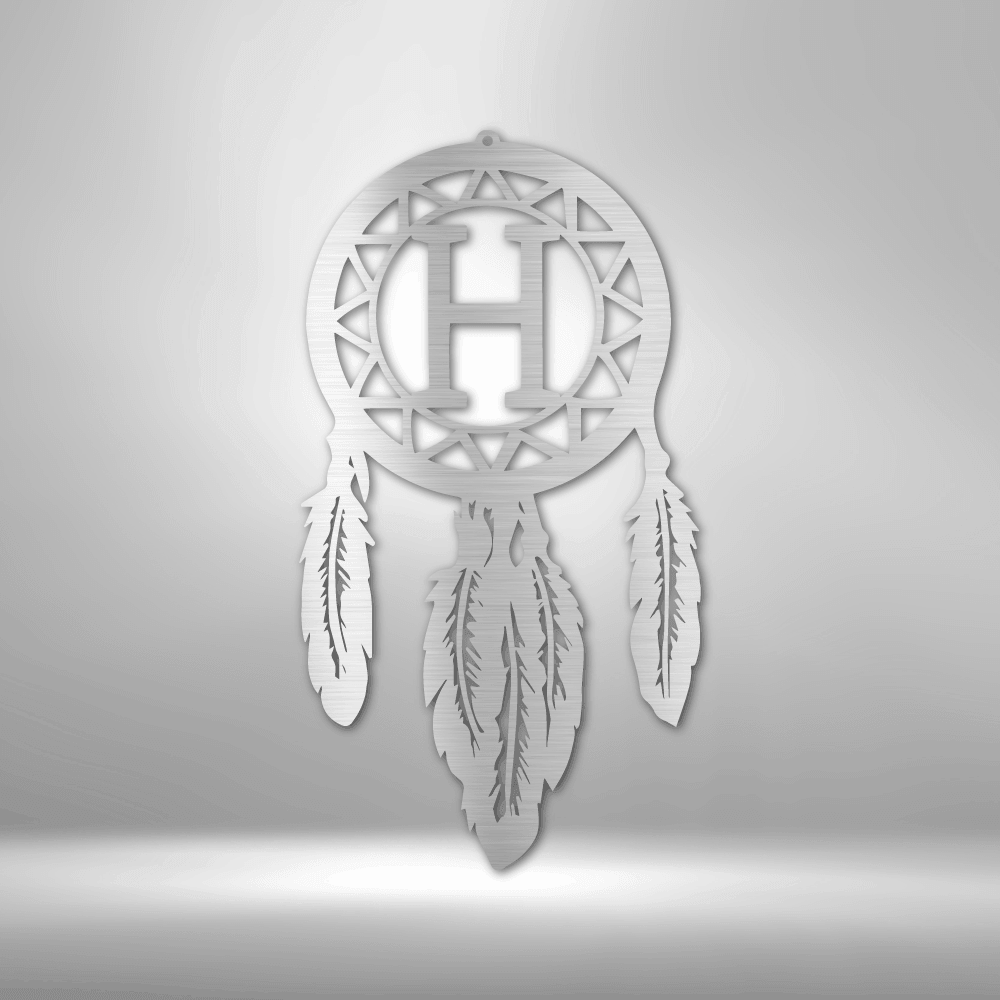 Dream Catcher Monogram - Steel Sign - Kim’s Signature Beauty & Accessories    