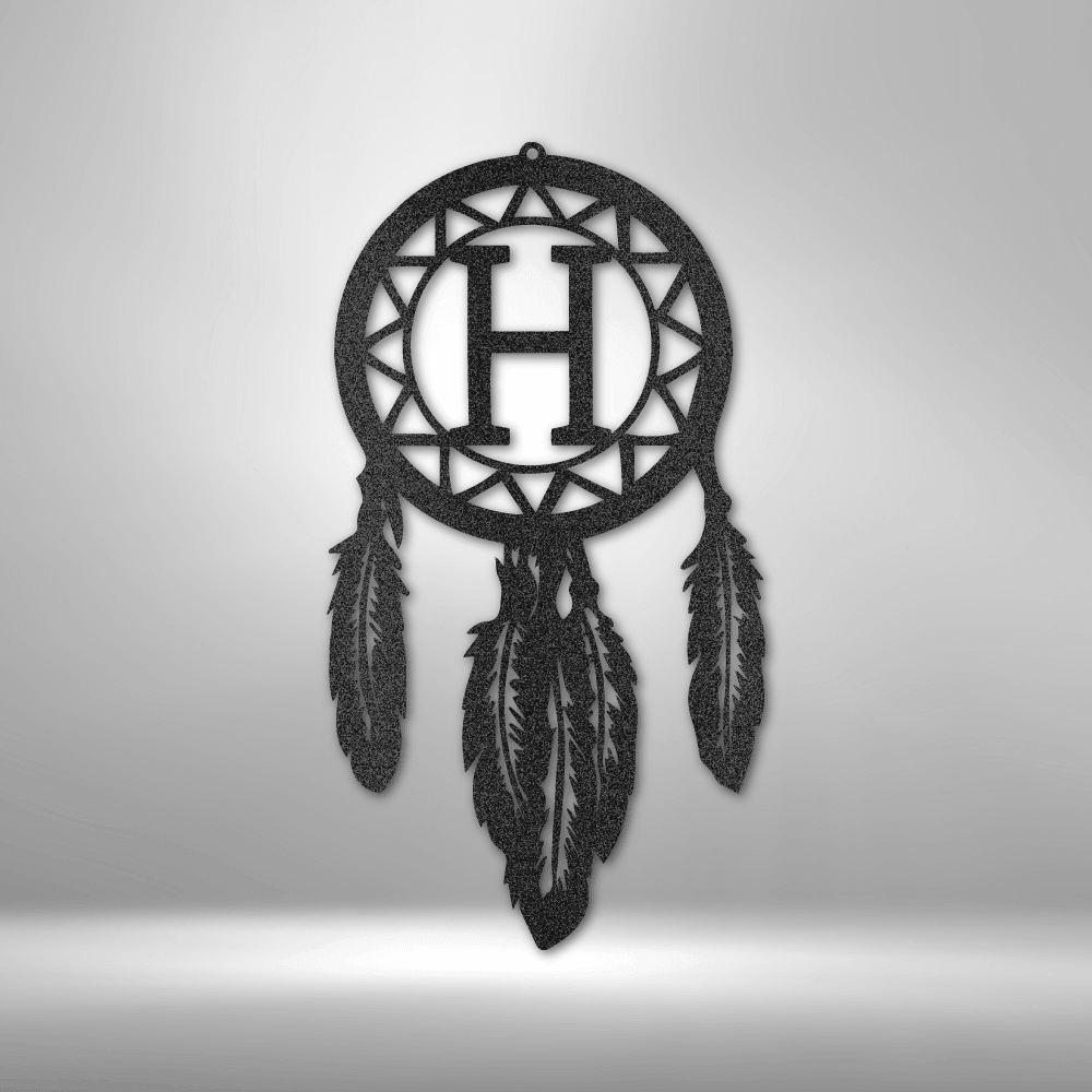 Dream Catcher Monogram - Steel Sign - Kim’s Signature Beauty & Accessories    