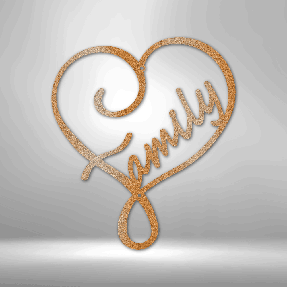 Family Love - Steel Sign - Kim’s Signature Beauty & Accessories    