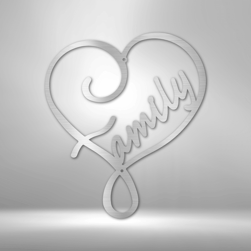 Family Love - Steel Sign - Kim’s Signature Beauty & Accessories    