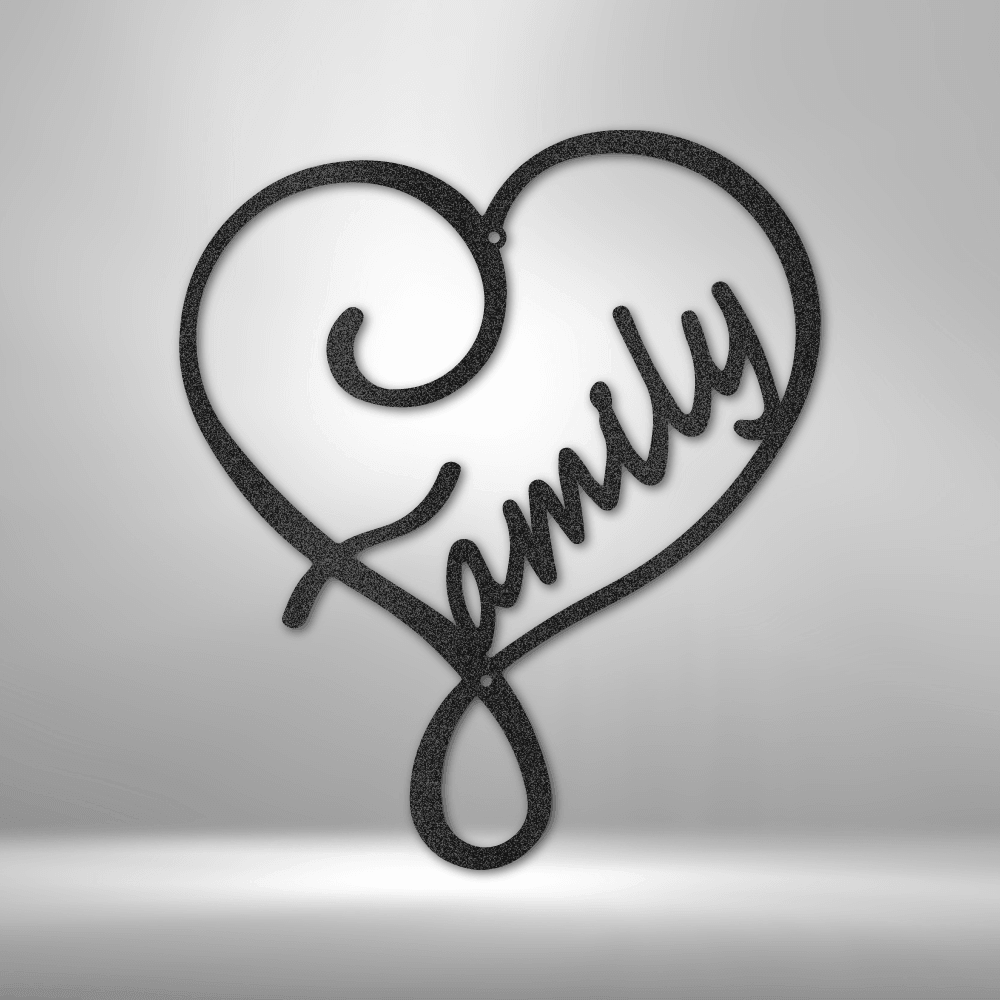Family Love - Steel Sign - Kim’s Signature Beauty & Accessories    