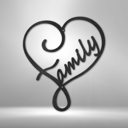 Family Love - Steel Sign - Kim’s Signature Beauty & Accessories    