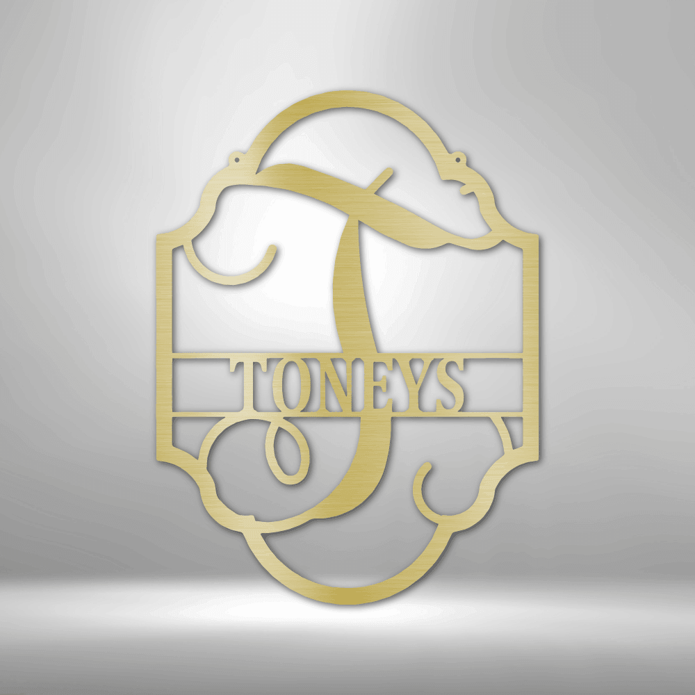 Family Name Plaque - Steel Sign - Kim’s Signature Beauty & Accessories    