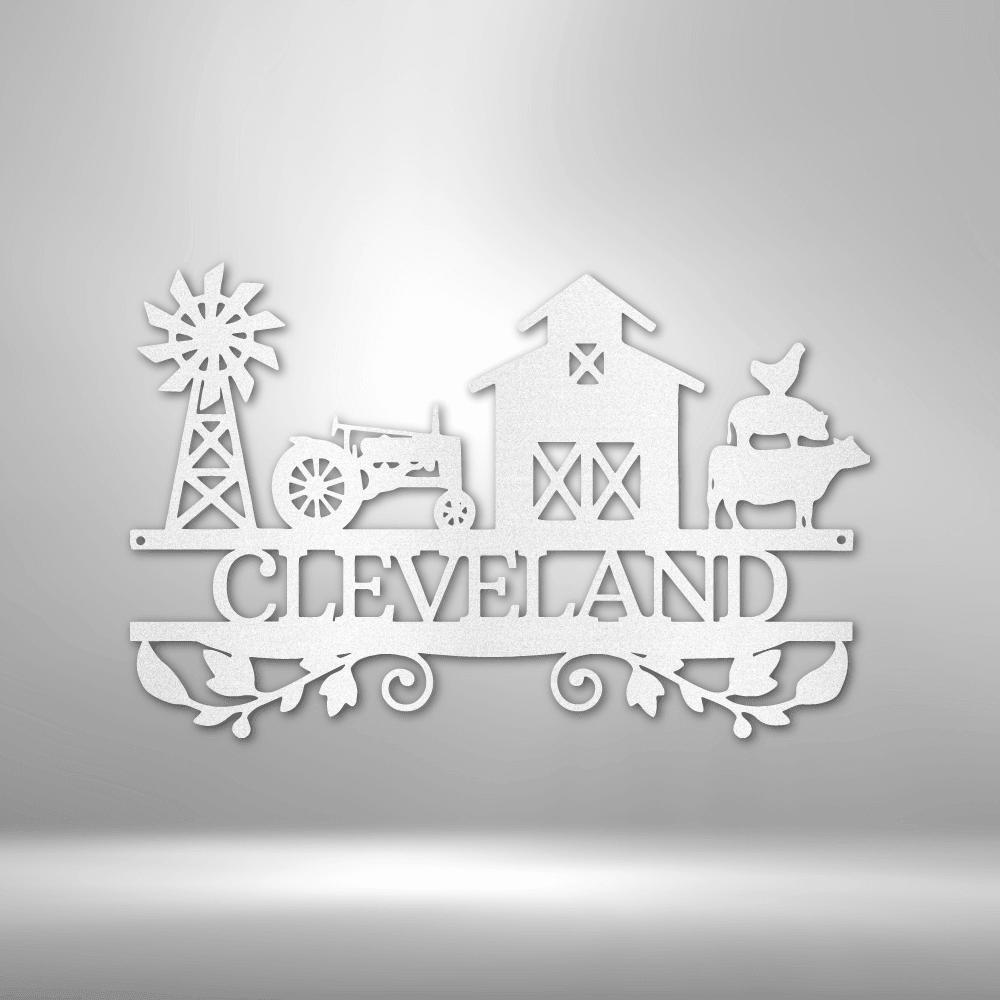 Farm Life Monogram - Steel Sign - Kim’s Signature Beauty & Accessories    