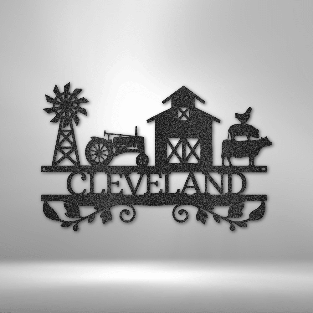 Farm Life Monogram - Steel Sign - Kim’s Signature Beauty & Accessories    