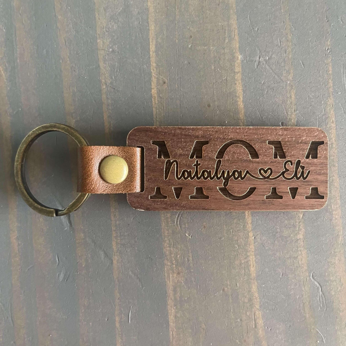 For Mom - Premium Walnut Keychain - Kim’s Signature Beauty & Accessories    