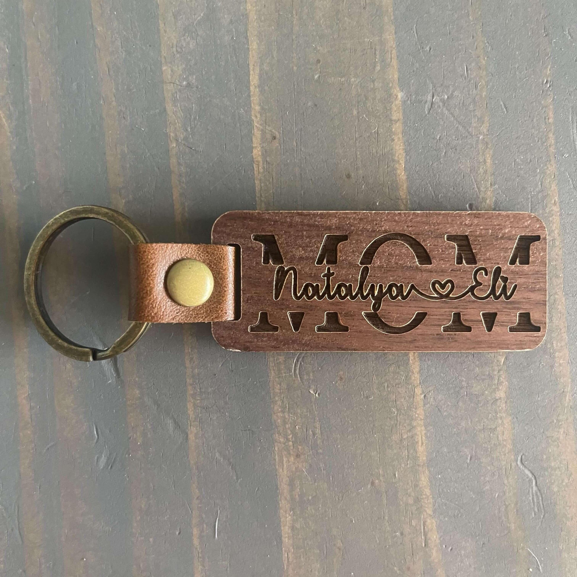 For Mom - Premium Walnut Keychain - Kim’s Signature Beauty & Accessories    