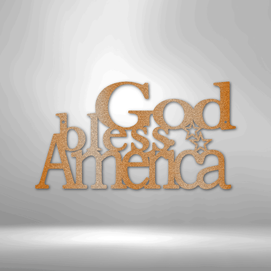 God Bless America - Steel Sign - Kim’s Signature Beauty & Accessories    