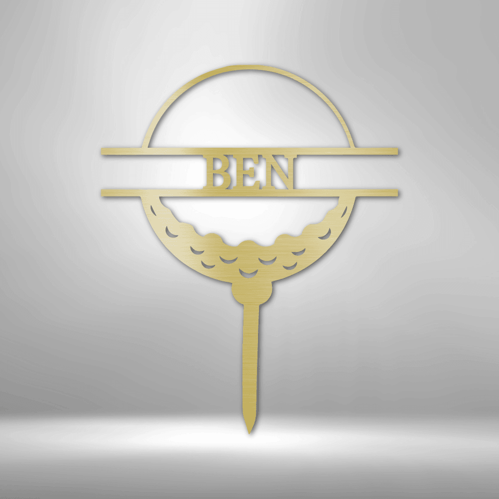 Golf Ball Monogram - Steel Yard Sign - Kim’s Signature Beauty & Accessories    