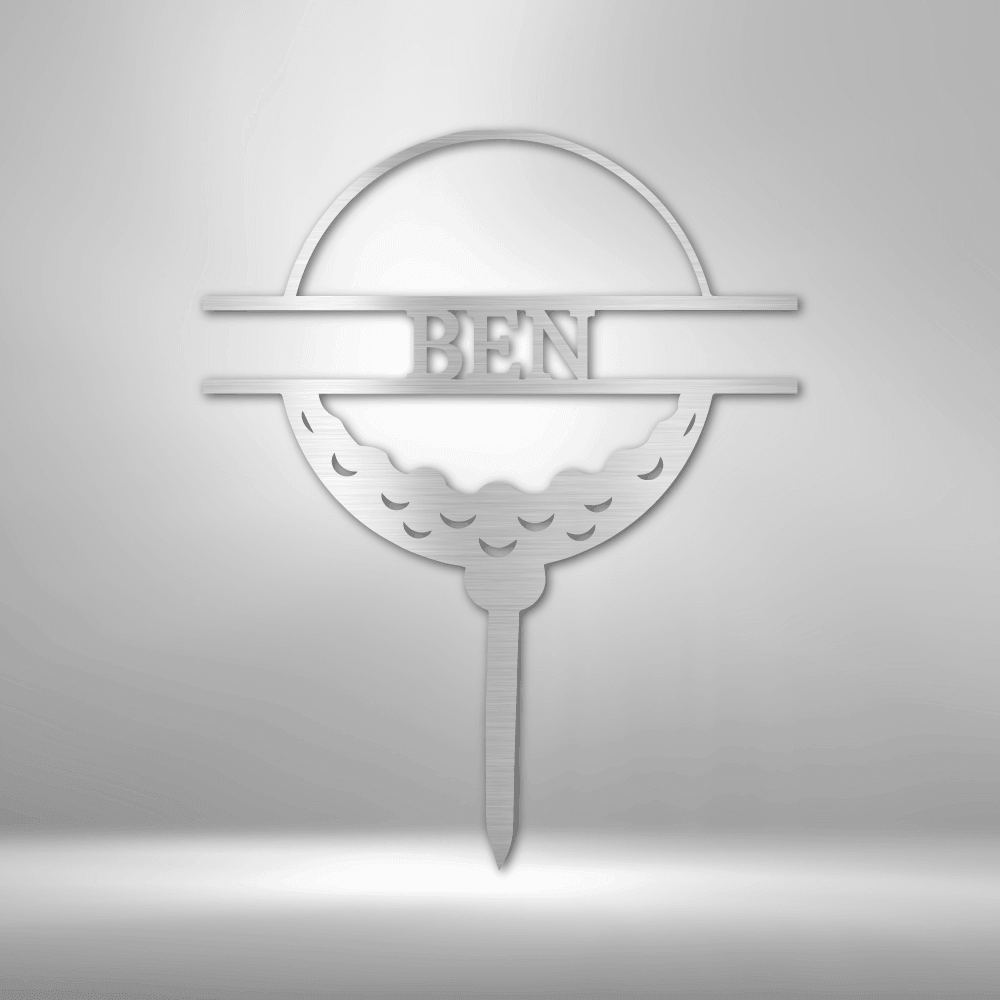 Golf Ball Monogram - Steel Yard Sign - Kim’s Signature Beauty & Accessories    