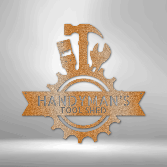 Handyman Shop Monogram - Steel Sign - Kim’s Signature Beauty & Accessories    