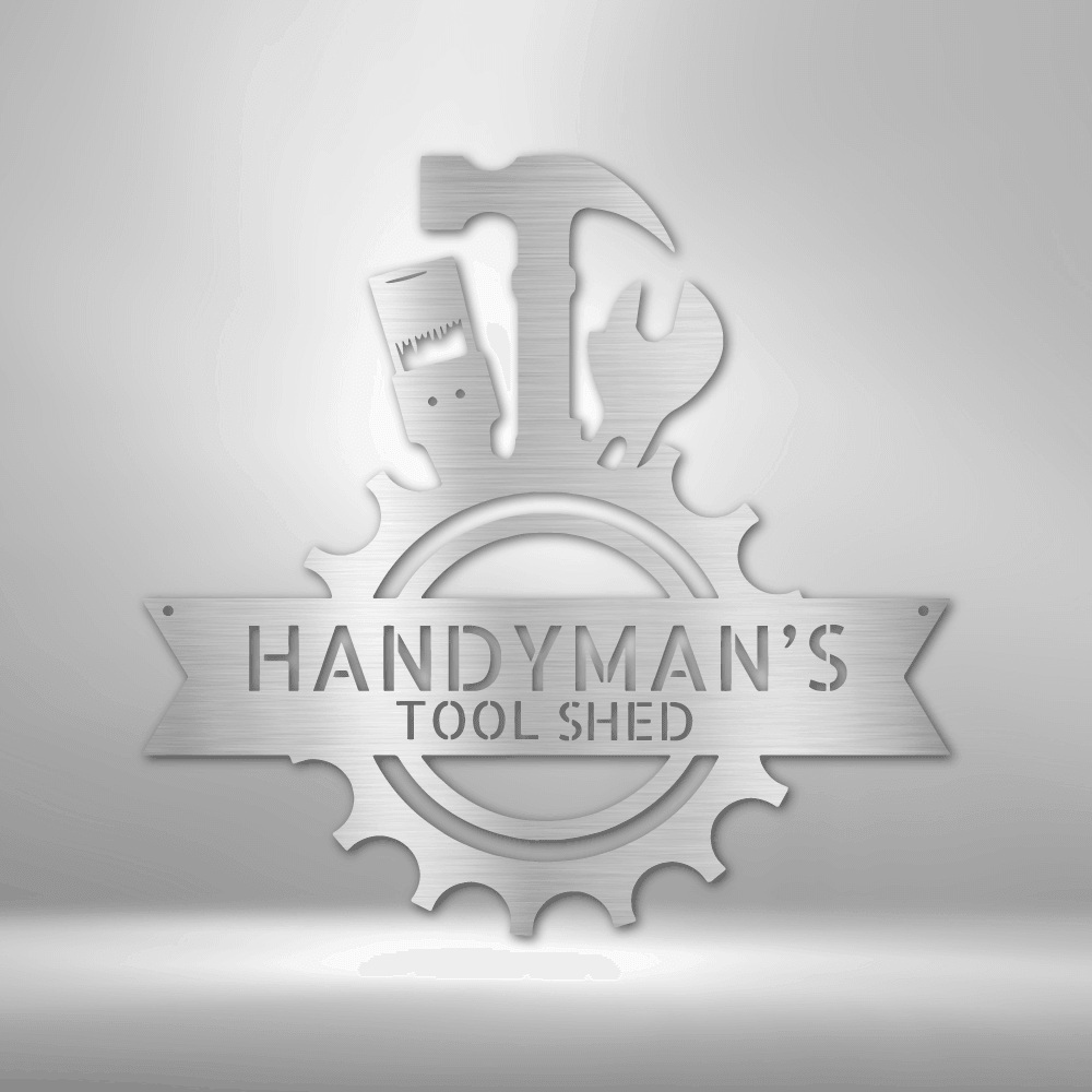 Handyman Shop Monogram - Steel Sign - Kim’s Signature Beauty & Accessories    