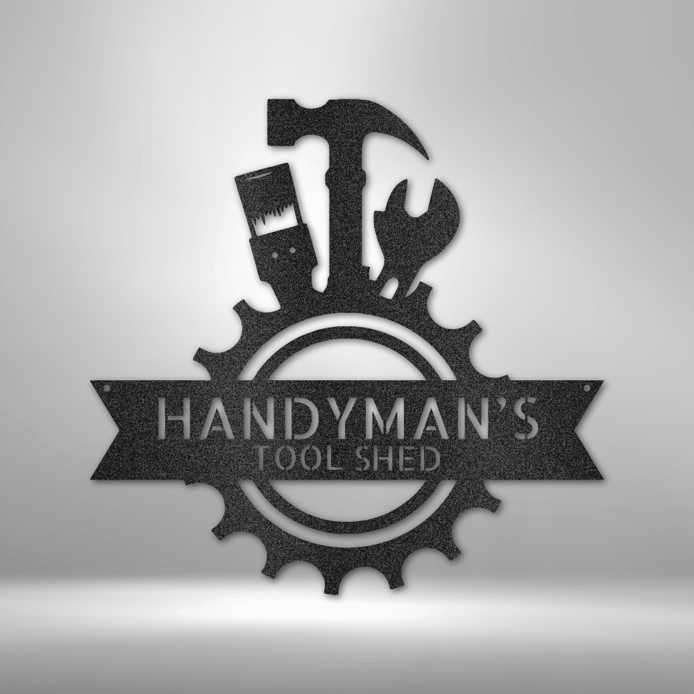 Handyman Shop Monogram - Steel Sign - Kim’s Signature Beauty & Accessories    
