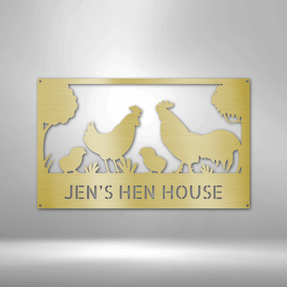 Hen House Monogram - Steel Sign - Kim’s Signature Beauty & Accessories    