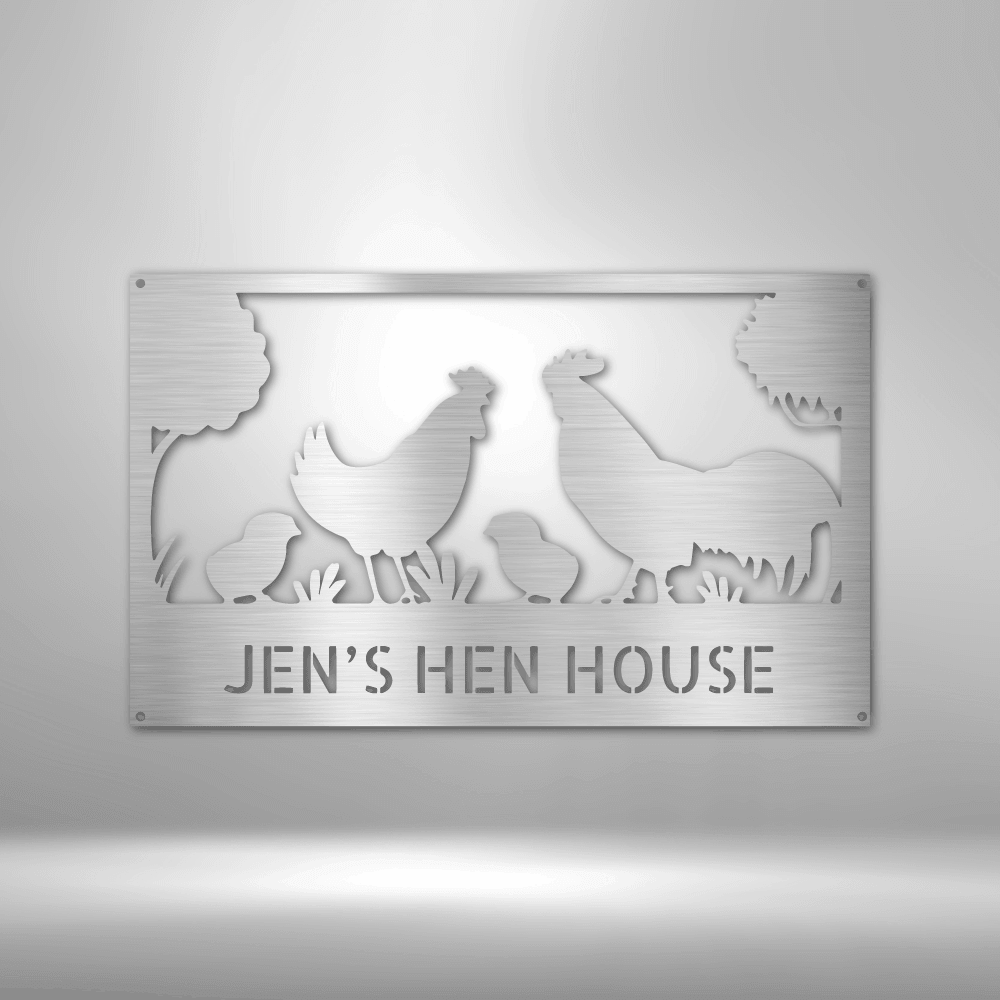 Hen House Monogram - Steel Sign - Kim’s Signature Beauty & Accessories    
