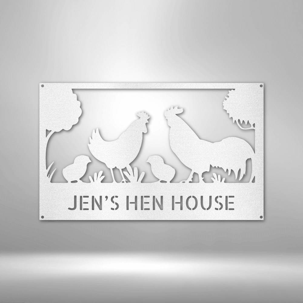 Hen House Monogram - Steel Sign - Kim’s Signature Beauty & Accessories    