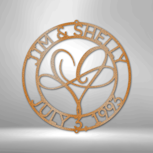 Infinite Love Monogram - Steel Sign - Kim’s Signature Beauty & Accessories    