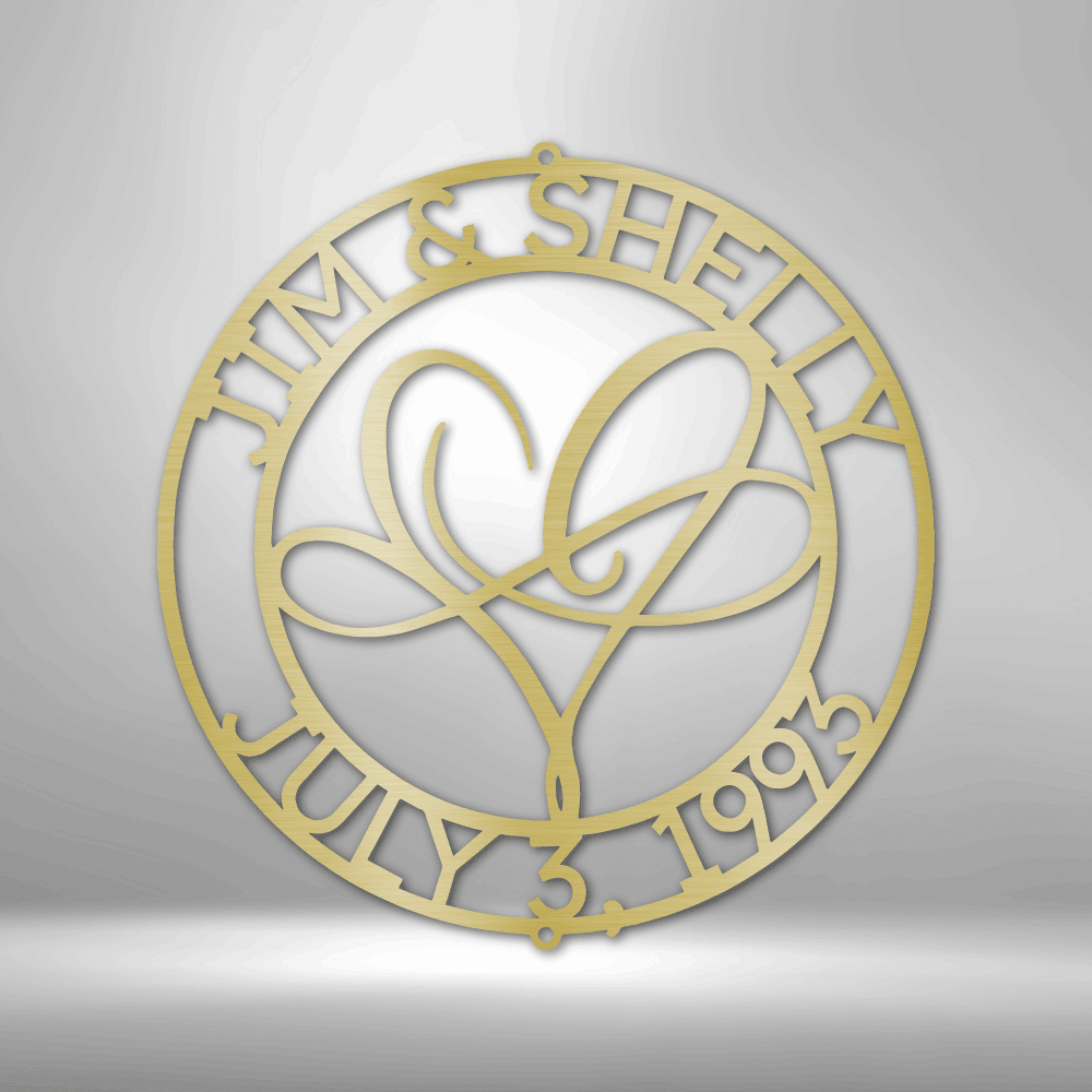 Infinite Love Monogram - Steel Sign - Kim’s Signature Beauty & Accessories    