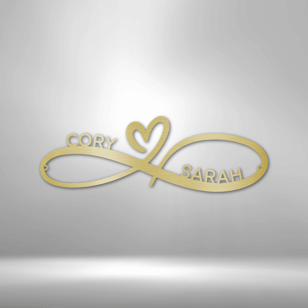 Infinity Couples Monogram - Steel Sign - Kim’s Signature Beauty & Accessories    