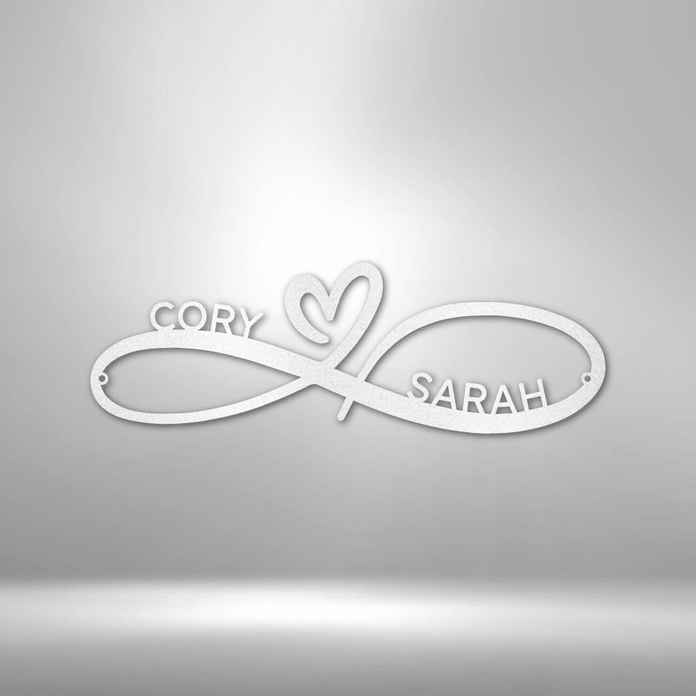 Infinity Couples Monogram - Steel Sign - Kim’s Signature Beauty & Accessories    