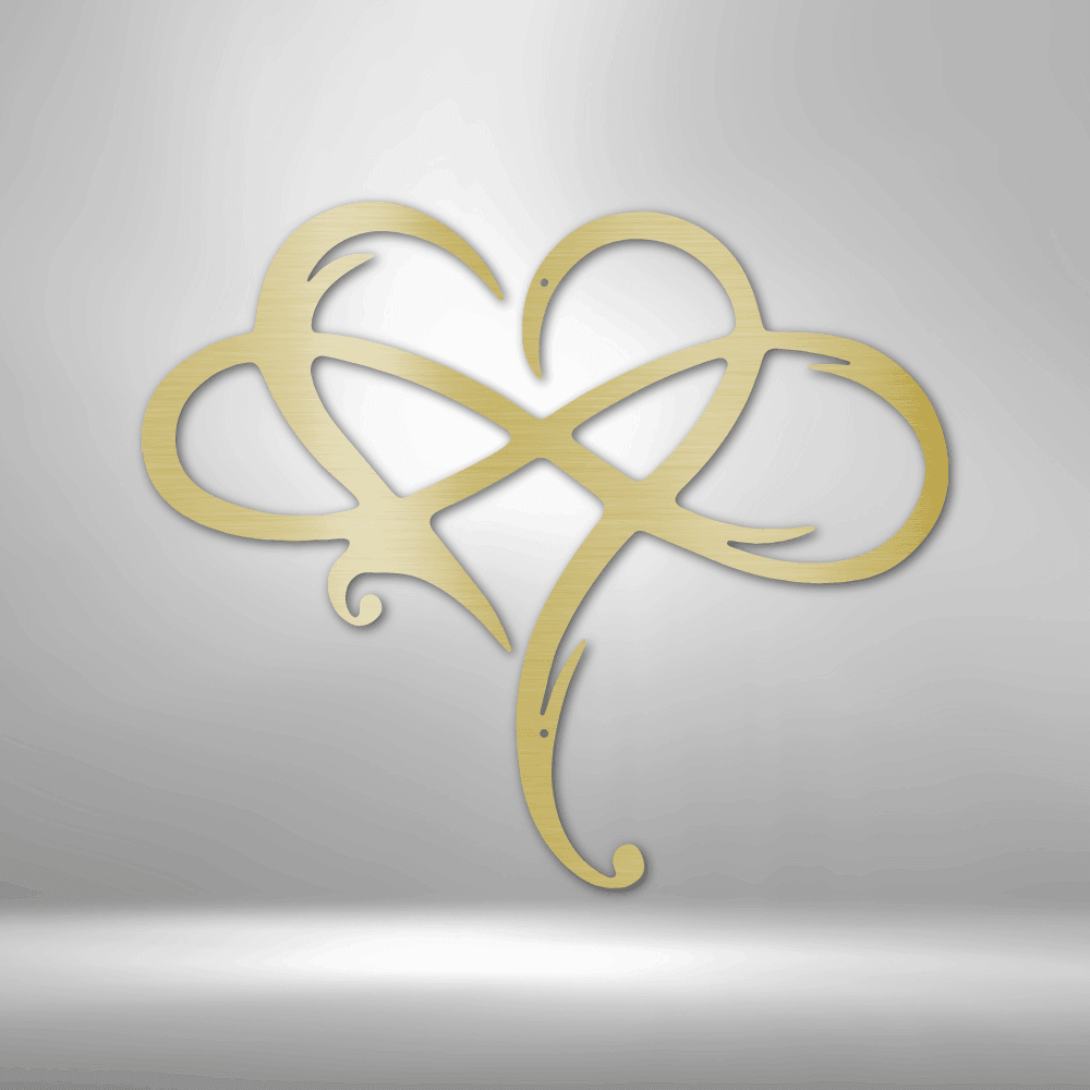 Infinity and Heart - Steel Sign - Kim’s Signature Beauty & Accessories    
